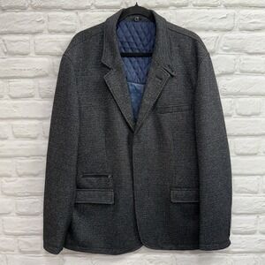 Enzo Tovare Wool Blend Blazer Jacket Coat Houndstooth Mens 46 Rocco Excellent!!